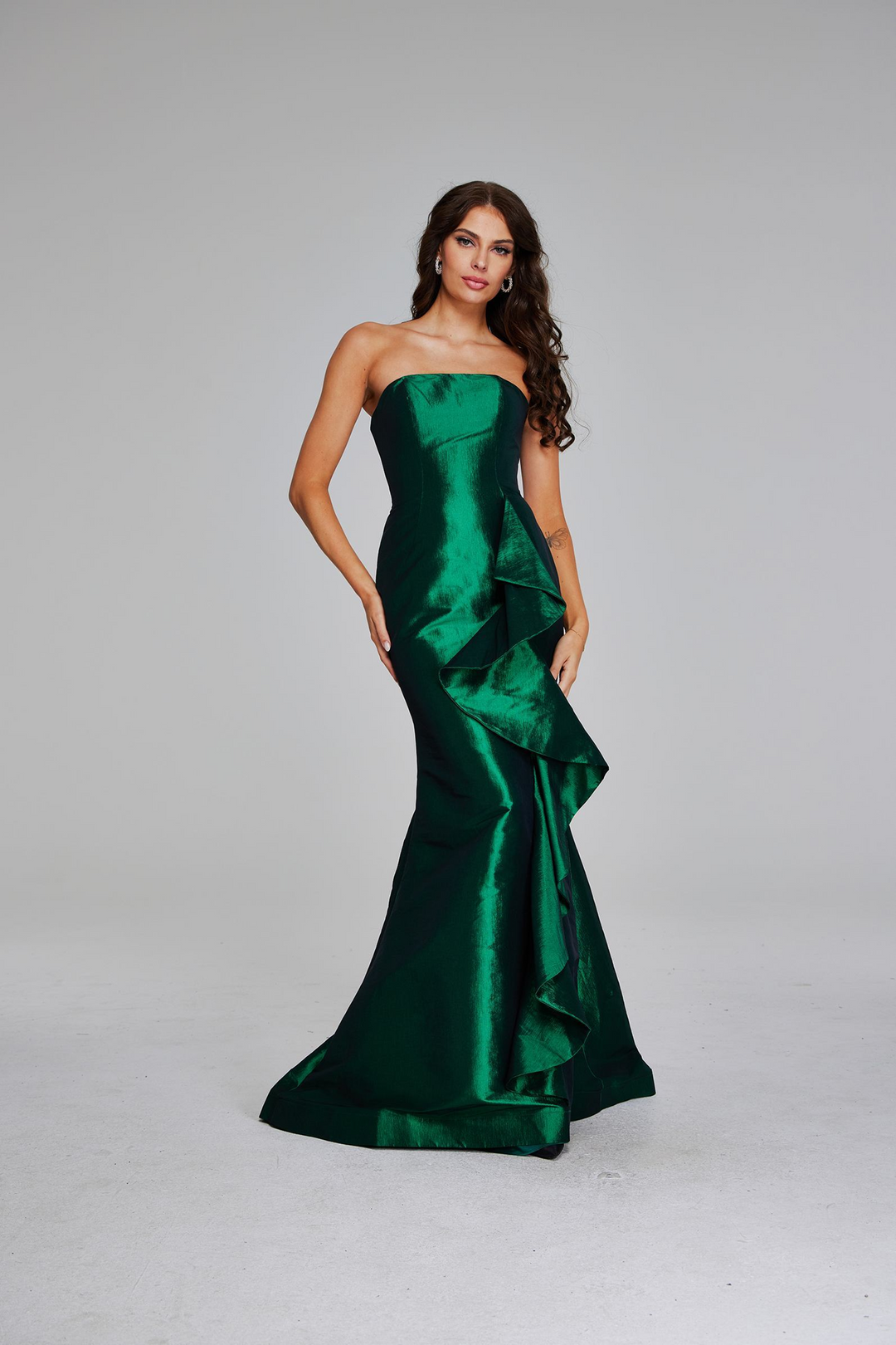 Jovani 3936 Elegant Emerald Strapless Gown Mydressline Jovani 3936 Elegant Emerald Strapless Gown Mydressline