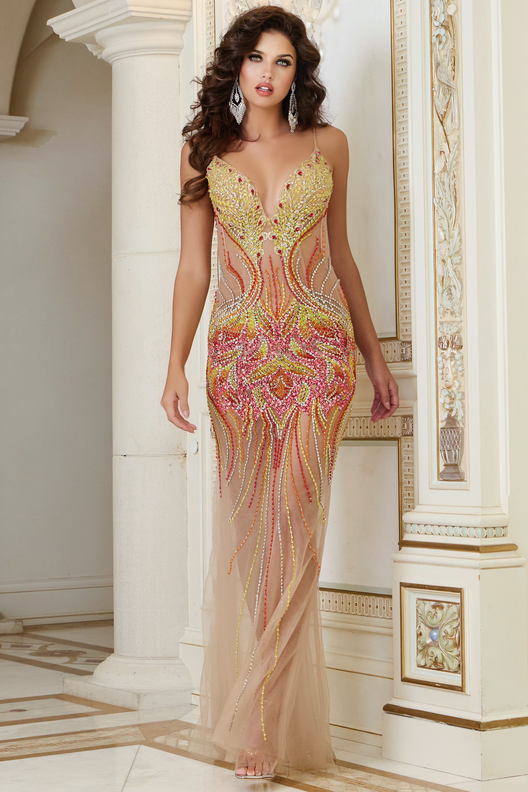Jovani 40116 Sequin Mermaid Gown for Evening Wear Mydressline Jovani 40116 Sequin Mermaid Gown for Evening Wear Mydressline