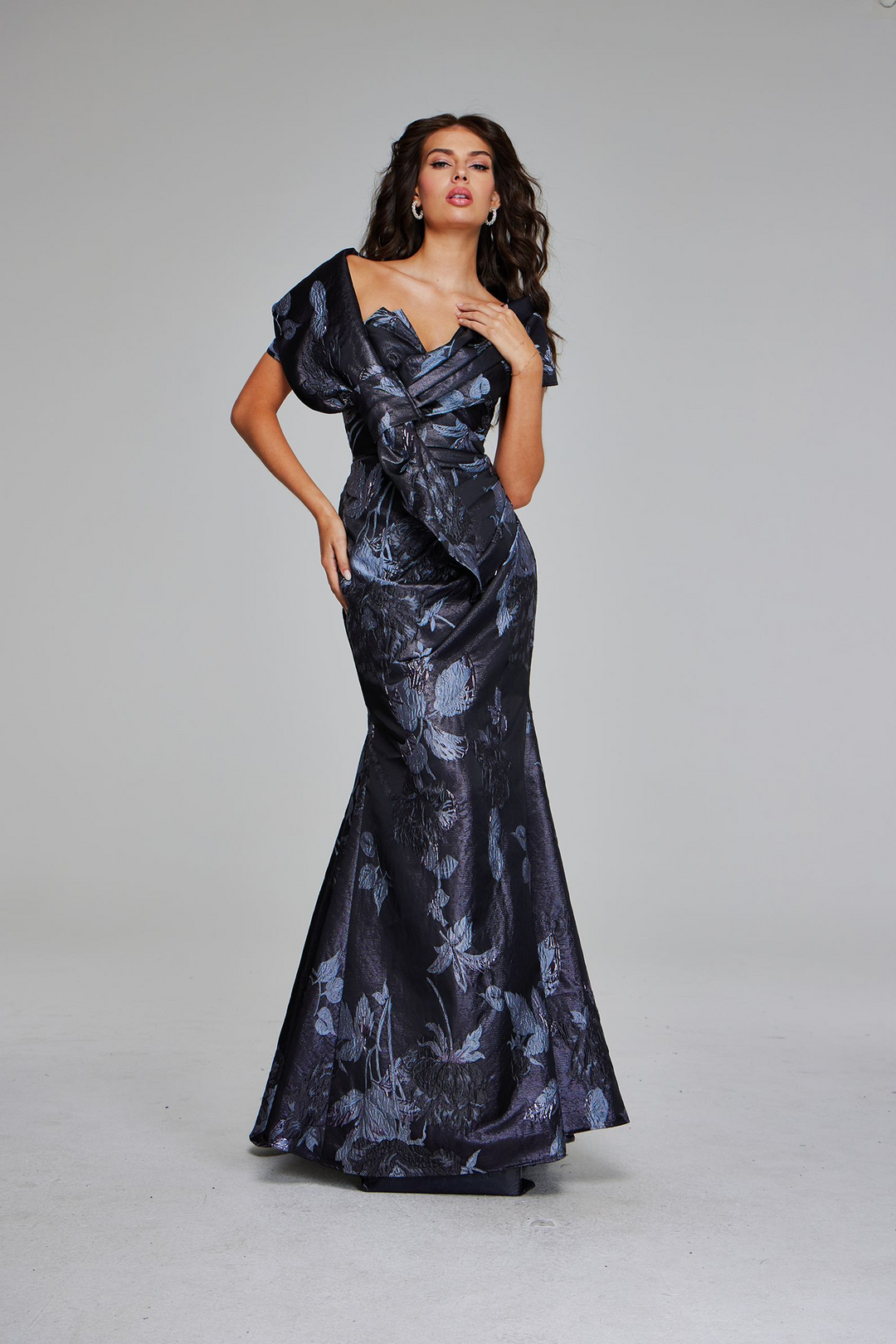 Jovani 40309 Elegant Floral Embroidered Gown Mydressline Jovani 40309 Elegant Floral Embroidered Gown Mydressline