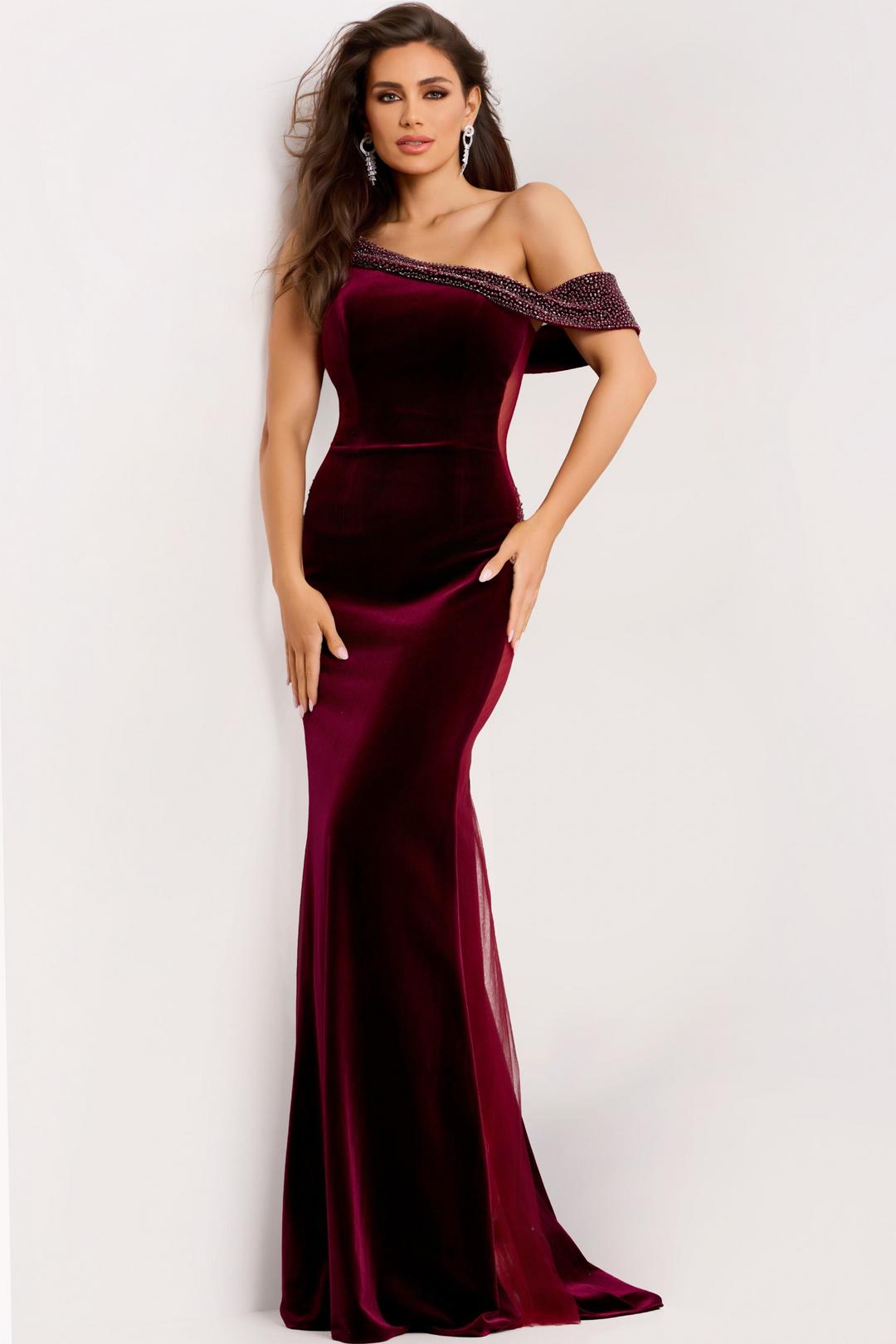 jovani burgundy dress Jovani 43699 Dress Black / 0
