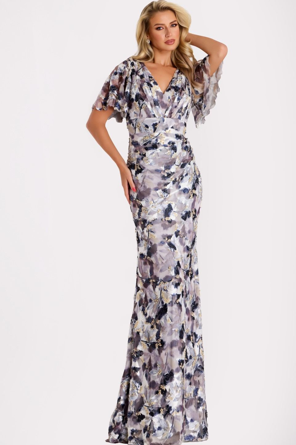 jovani grey mermaid dress Jovani 32427