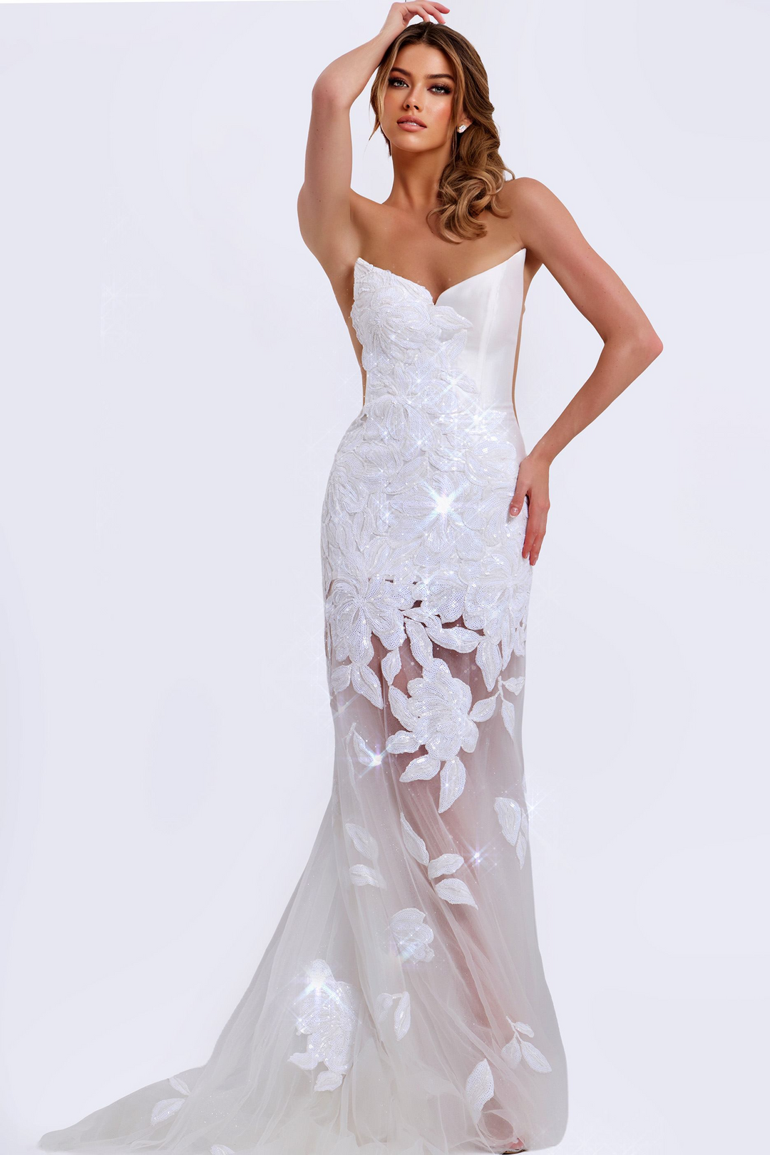 Jovani 44437 Strapless Mermaid Evening Gown Mydressline Jovani 44437 Strapless Mermaid Evening Gown Mydressline