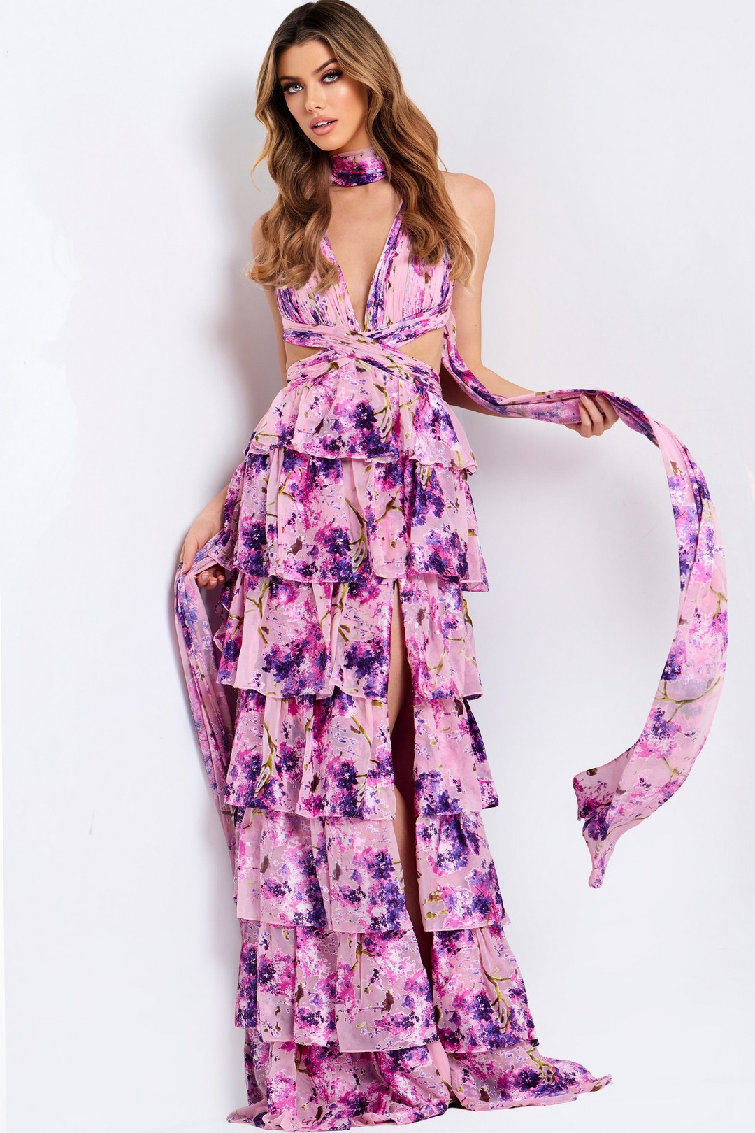 Jovani 48234 Elegant Chiffon Evening Gown Mydressline Jovani 48234 Elegant Chiffon Evening Gown Mydressline