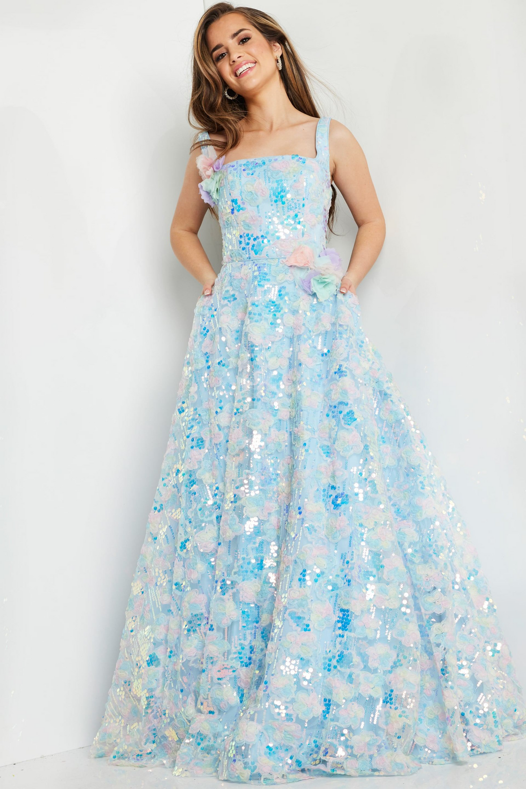 Stylish 13-14 Years Girl Dress Nice Dresses For 13 Year Olds Jovani K23955 Sequin Floral Stylish 13-14 Years Girl Dress Nice Dresses For 13 Year Olds Jovani K23955 Sequin Floral