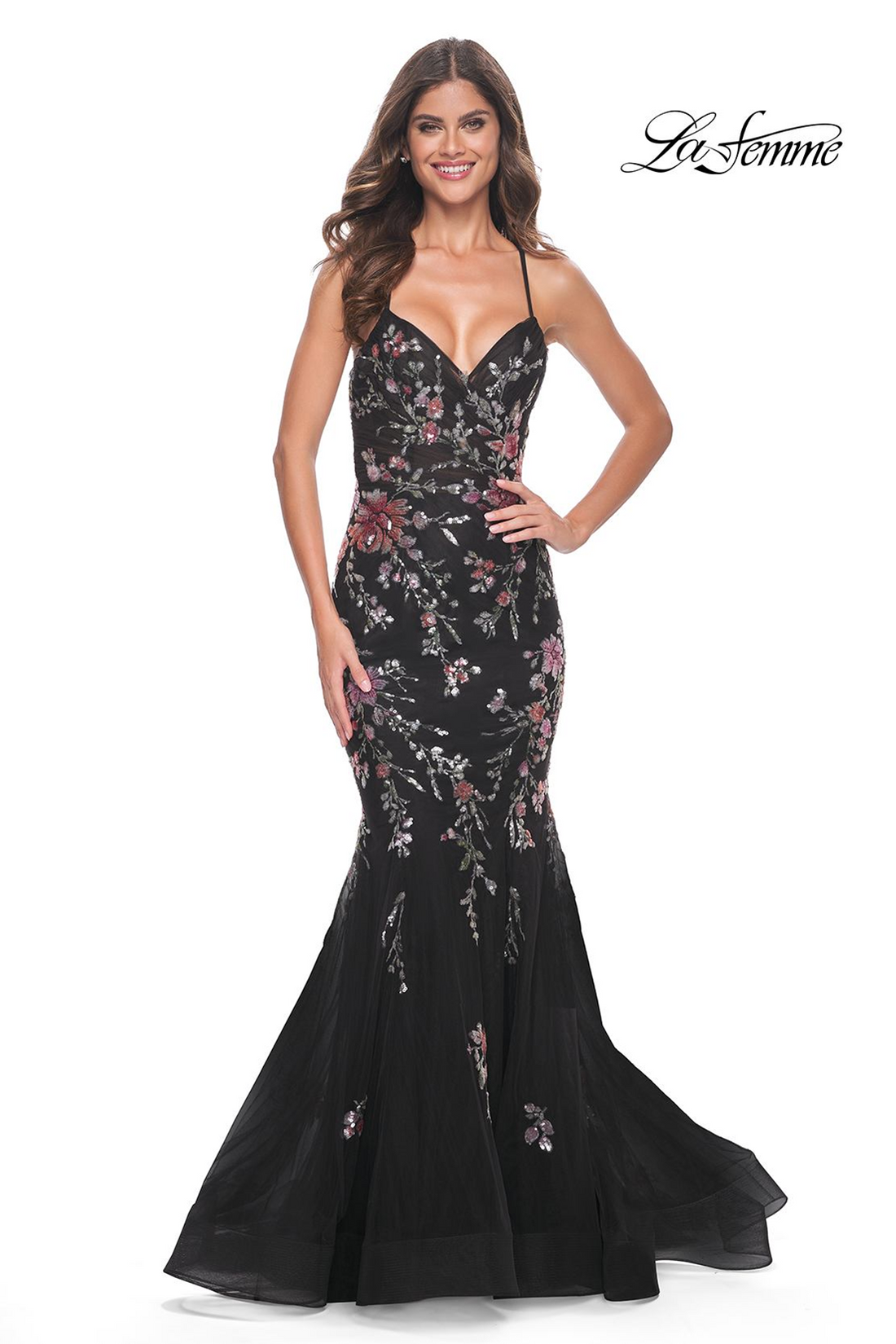 La Femme 32246 – Lace/Tulle Dress - Spring 2024 Collection