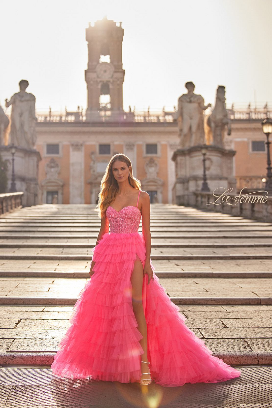 la femme pink dress La Femme 32964 Dress