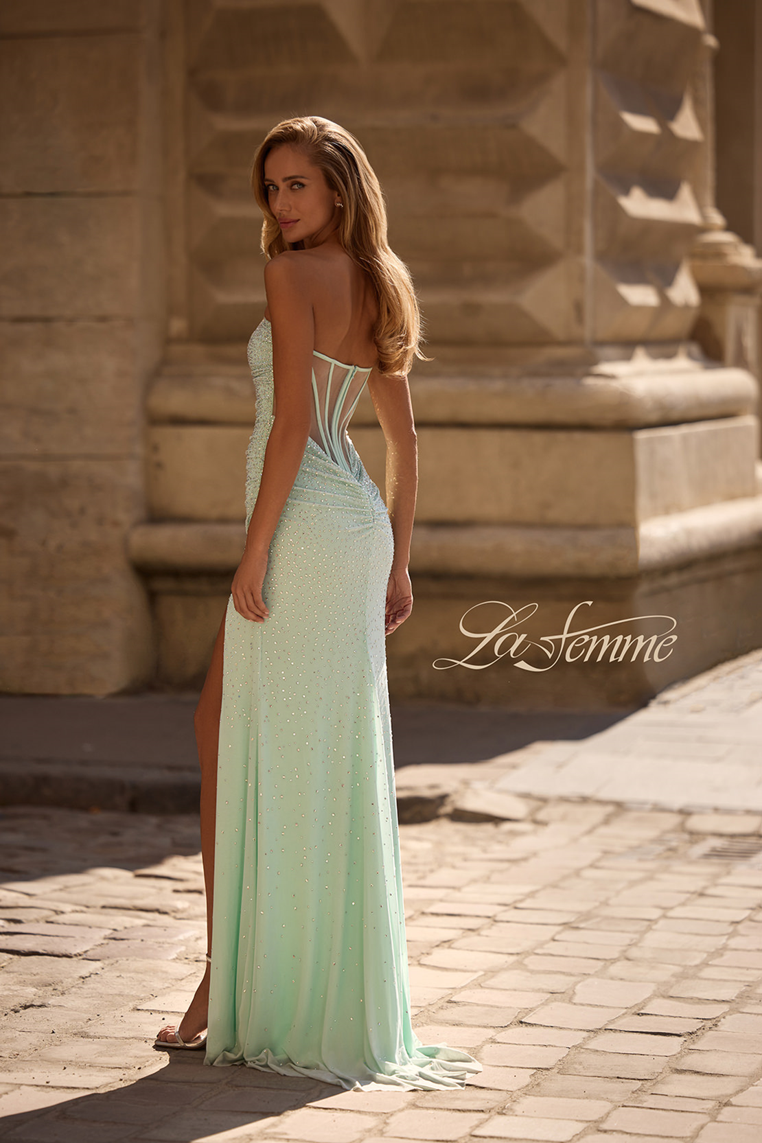La Femme 32774 Elegant Satin Mermaid Gown – Mydressline
