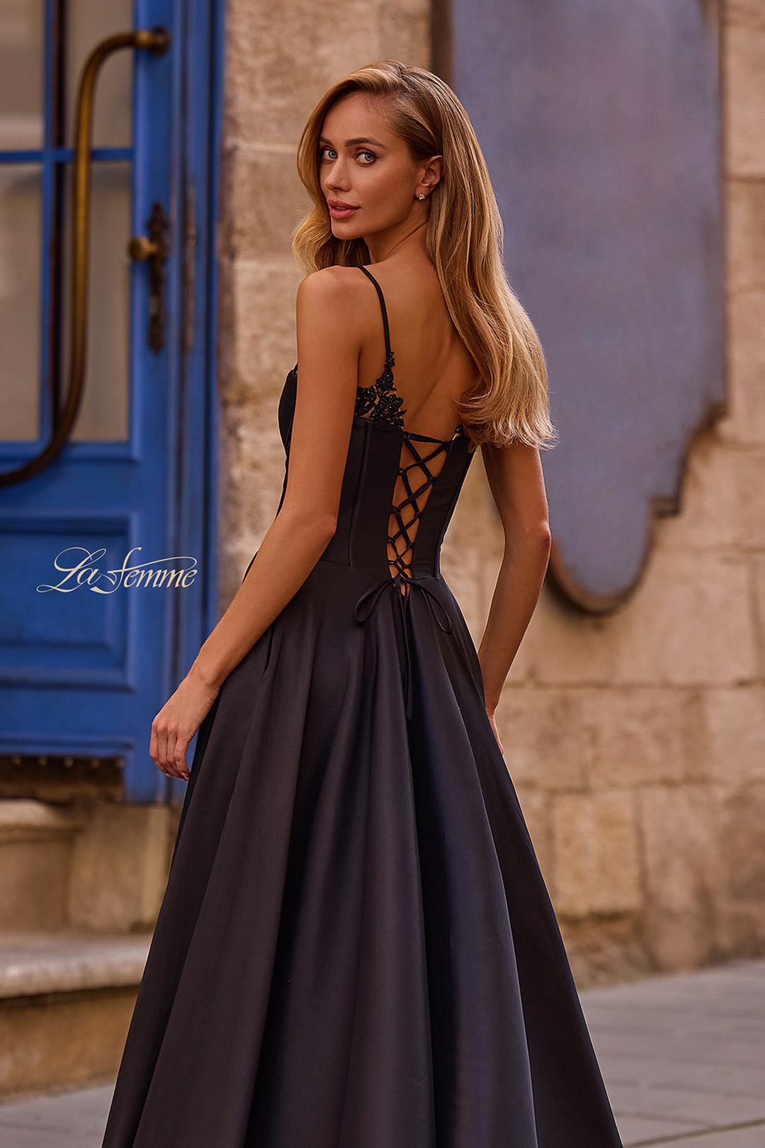 La Femme 32878 Elegant Fashion Garment with Slit Mydressline La Femme 32878 Elegant Fashion Garment with Slit Mydressline