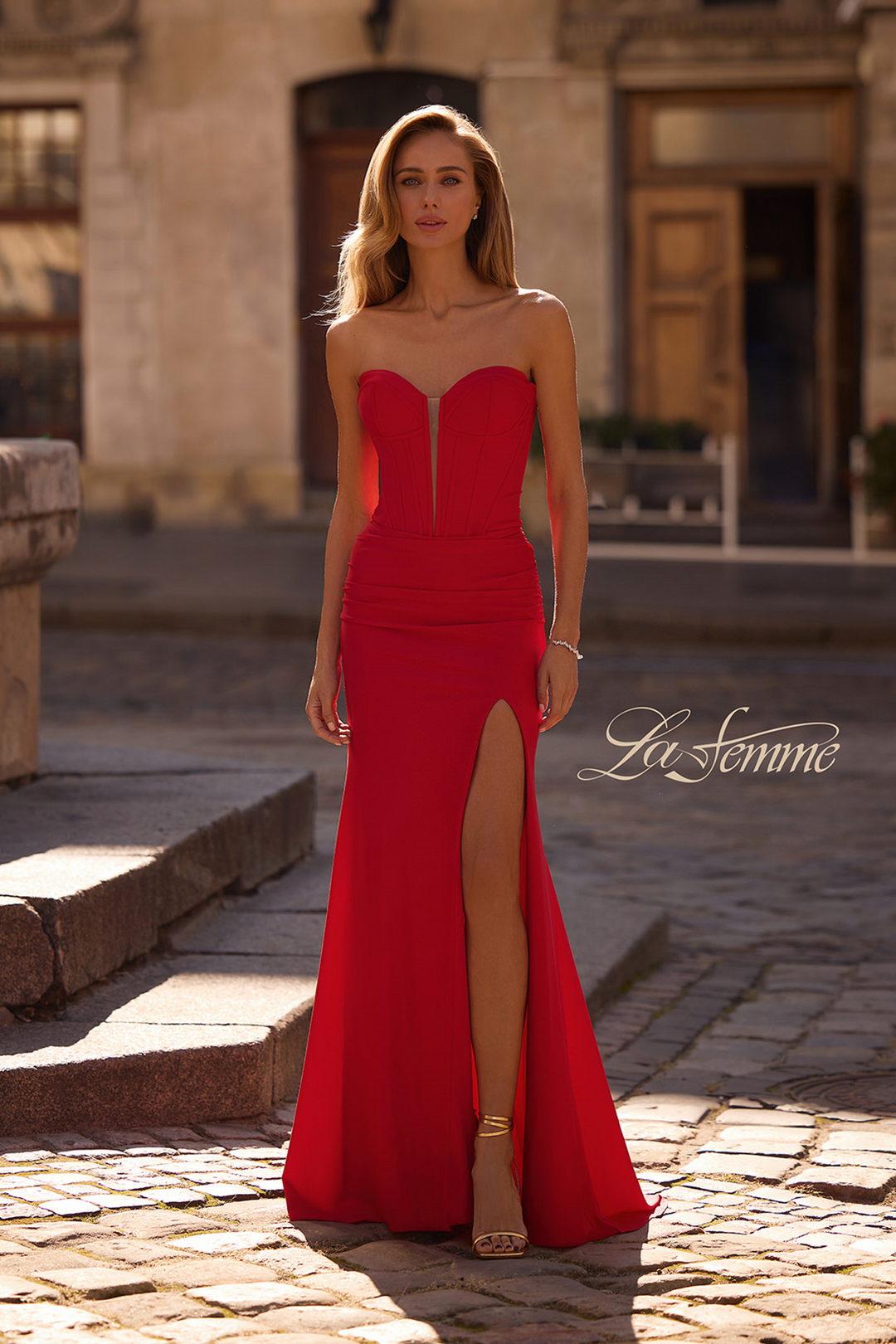 La Femme 32941 Strapless Mermaid Evening Gown Mydressline La Femme 32941 Strapless Mermaid Evening Gown Mydressline