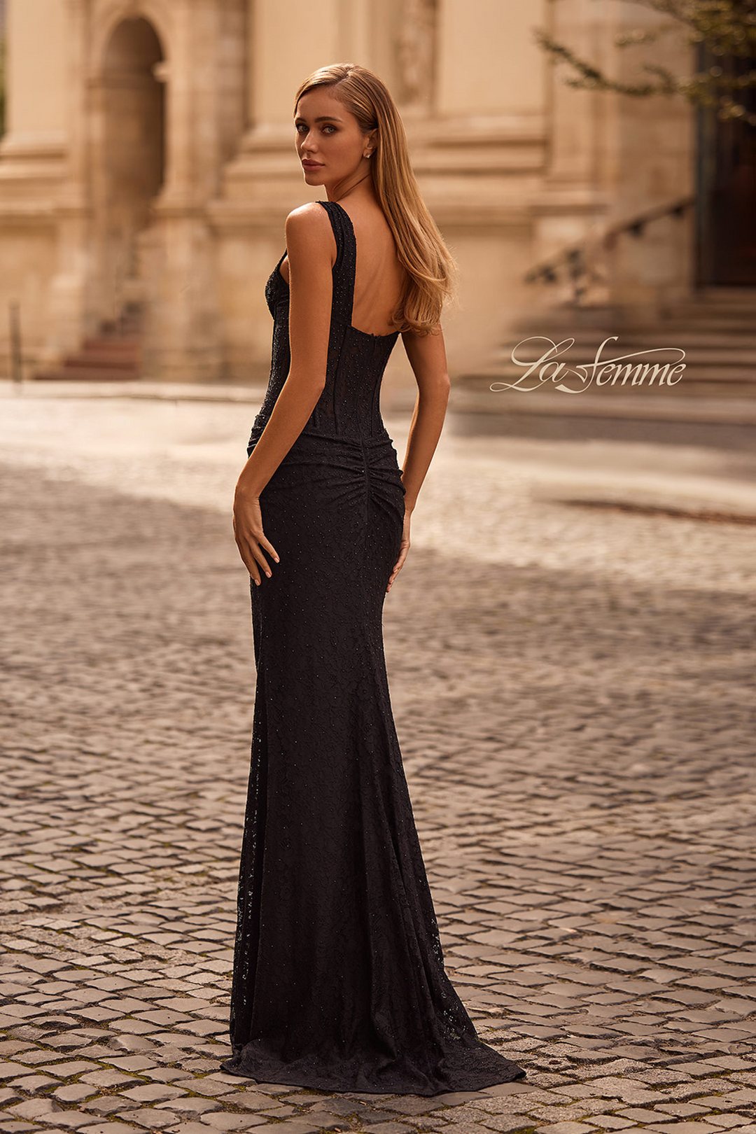 La Femme 32943 Elegant Black Tie Evening Gown Mydressline La Femme 32943 Elegant Black Tie Evening Gown Mydressline