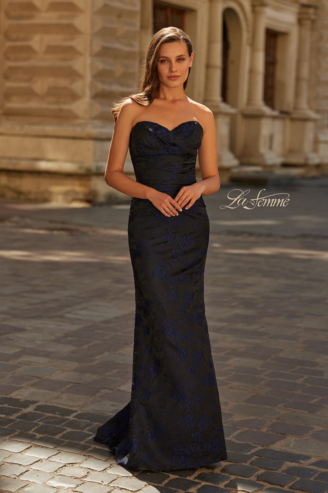 La Femme 33539 Long Formal Dress Navy / 10 La Femme 33539 Long Formal Dress Navy / 10