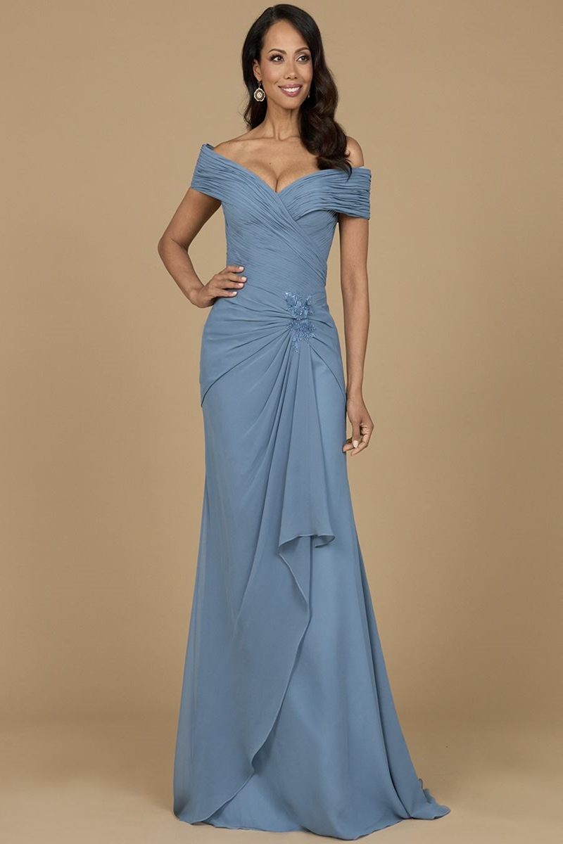 lara design dress Lara 28933 Women's Formal Evening & Wedding Guest Dress - Champagne