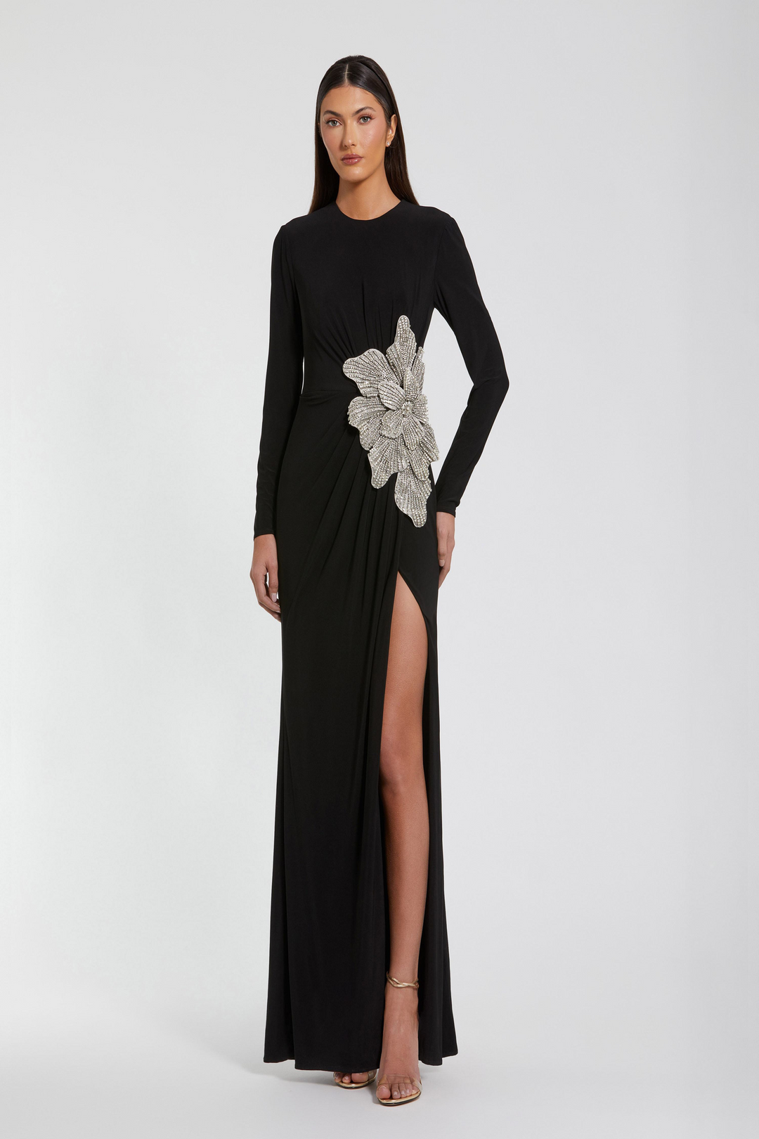 Mac Duggal 11809 Column Dress with Sensual Slit – Mydressline