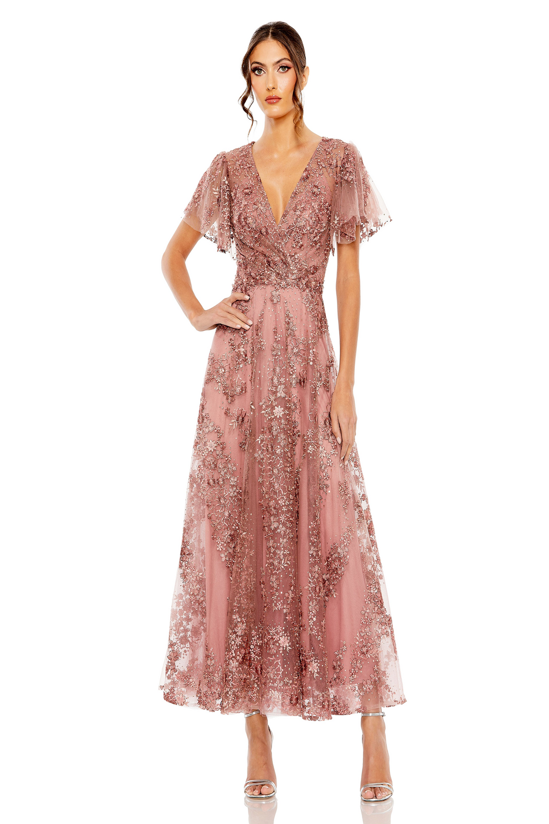 Mac Duggal 20486 A-Line Cocktail Dress in Tulle Mydressline Mac Duggal 20486 A-Line Cocktail Dress in Tulle Mydressline