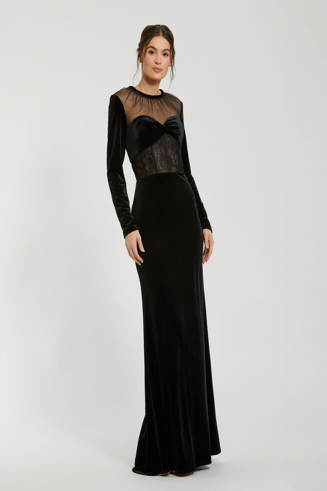 Mac Duggal 20741 Velvet Gown - Luxurious Elegance Mydressline Mac Duggal 20741 Velvet Gown - Luxurious Elegance Mydressline
