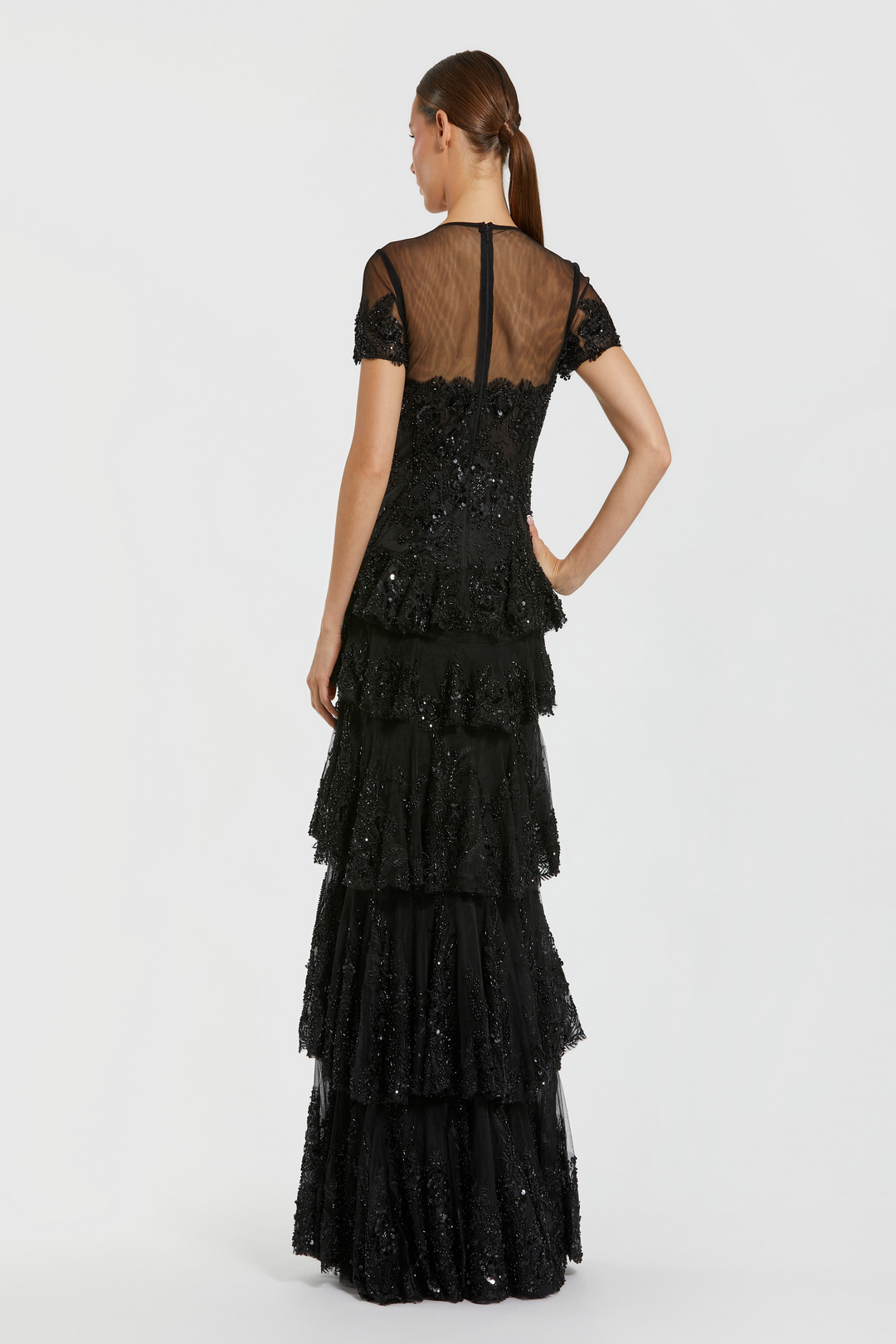 Mac Duggal 21097 Evening Dress with Ruffled Elegance Mydressline Mac Duggal 21097 Evening Dress with Ruffled Elegance Mydressline