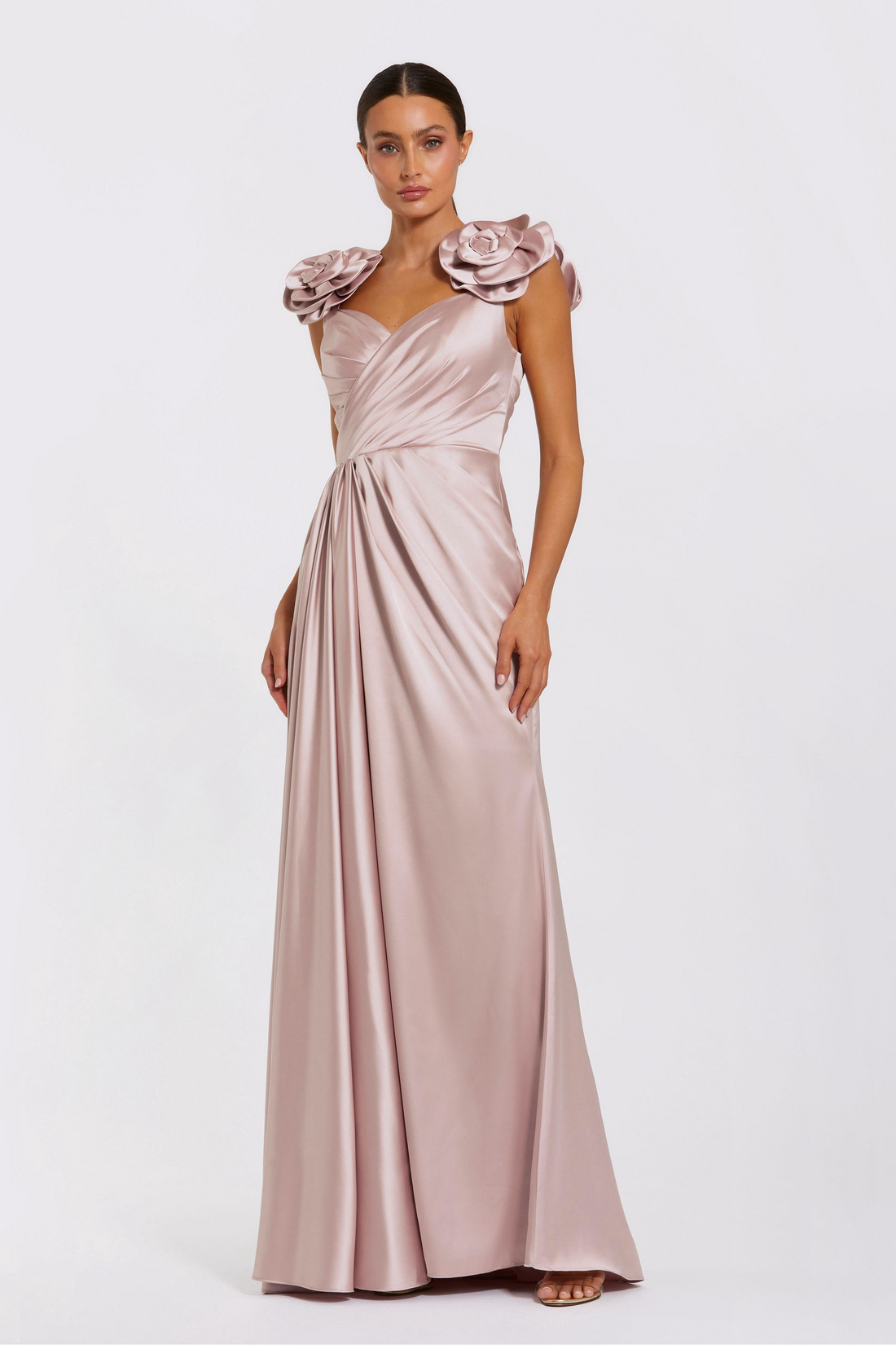 Mac Duggal 2299 – Satin A-Line Gown for Evening Wear