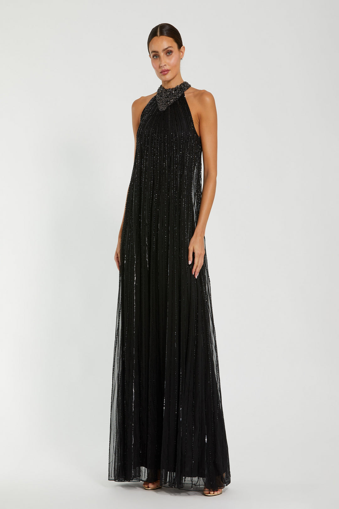 Mac Duggal 23043: Sequined Tulle Evening Dress Mydressline Mac Duggal 23043: Sequined Tulle Evening Dress Mydressline