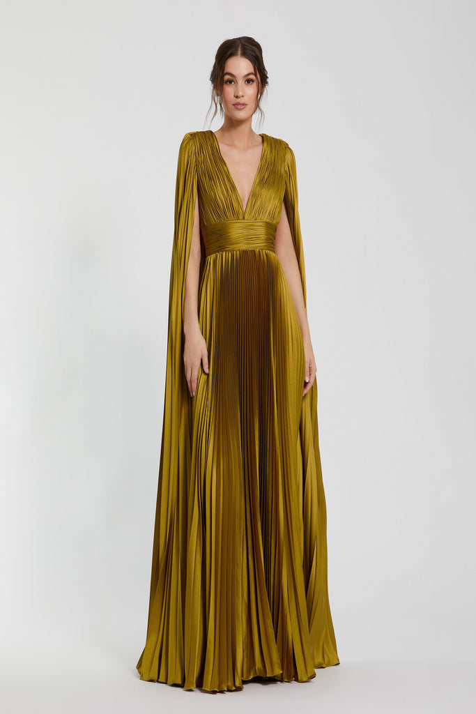 【MAC DUGGAL】関税込み*フェミニンなキャップスリーブLongDress Mac-Duggal-49872-Chartreuse-