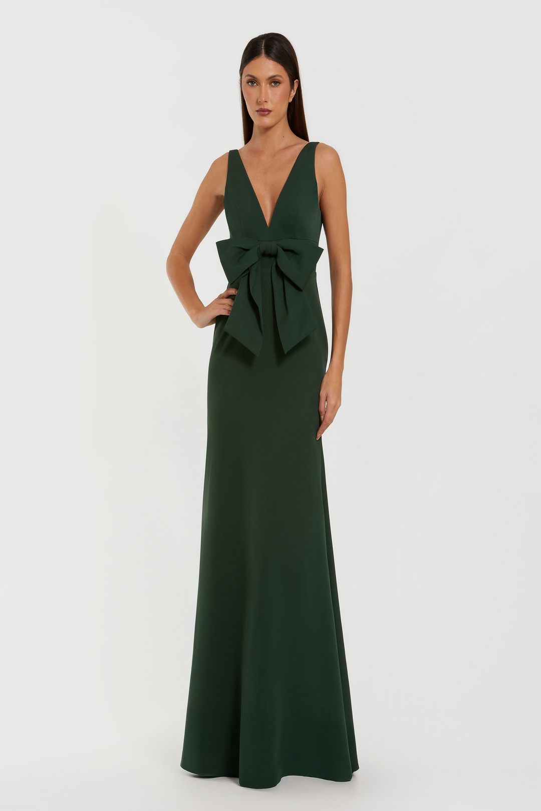 formal mac duggal dresses on sale Mac Duggal 50087 Crepe Evening Dress with Bow Detail – Mydressline