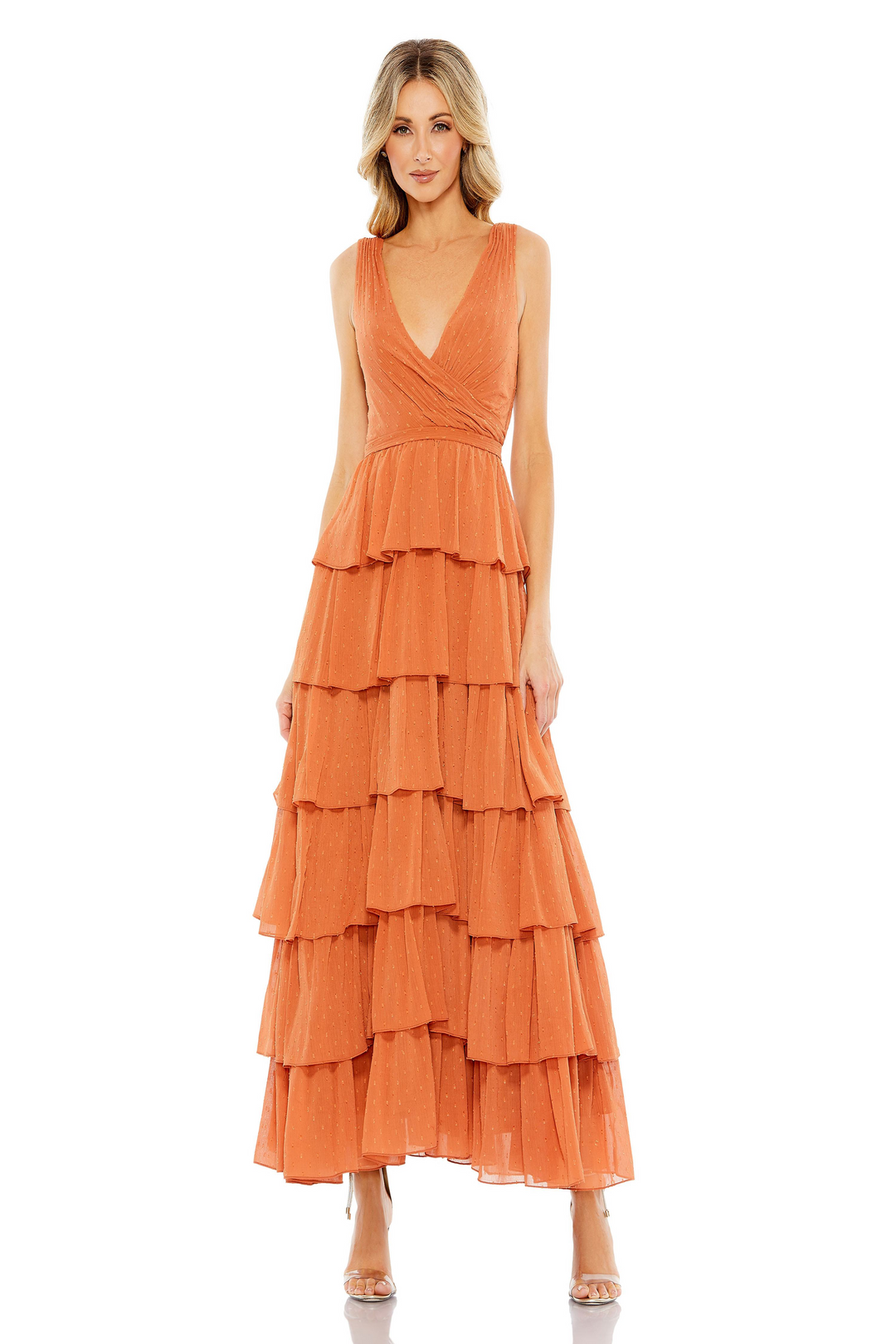 Mac Duggal 55843 Midi Dress - Chiffon Elegance Mydressline Mac Duggal 55843 Midi Dress - Chiffon Elegance Mydressline