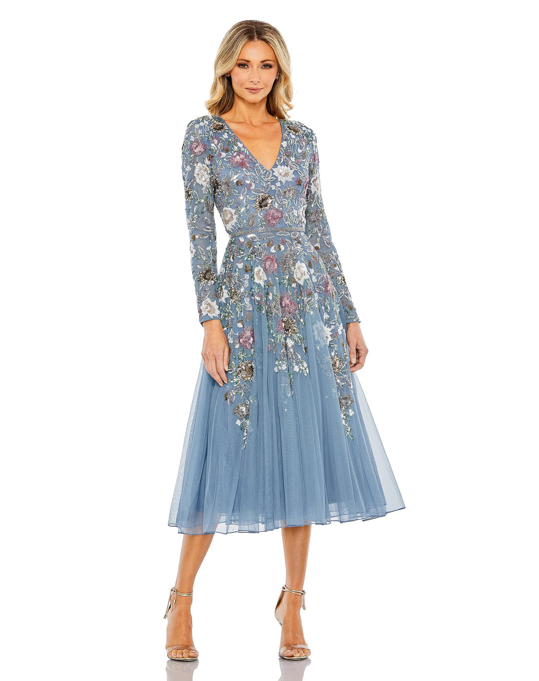 sachin and babi light blue dress Martinez Long Sleeve Mini Dress Black main image 1