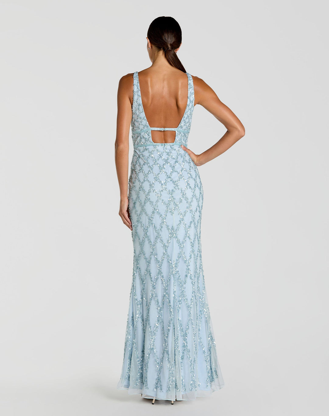 Mac Duggal 5669 Sequin Evening Gown with Beading Mydressline Mac Duggal 5669 Sequin Evening Gown with Beading Mydressline