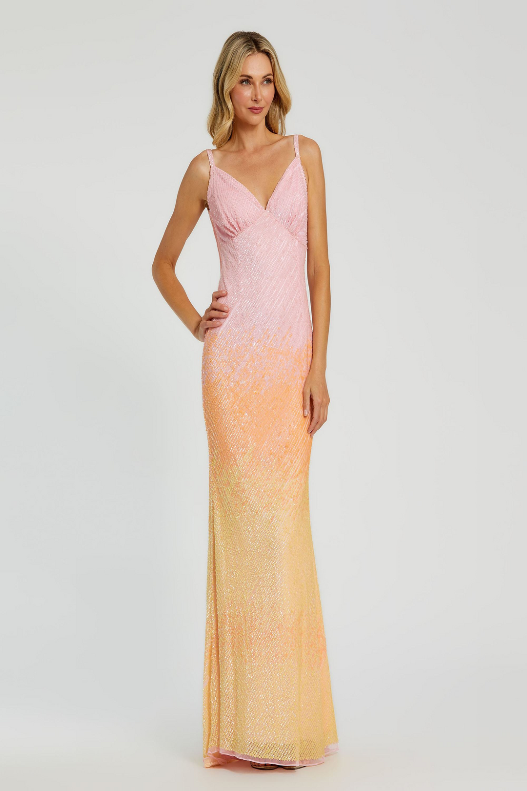 Mac Duggal Sequin Ombr Trumpet Gown - Sunset Mac Duggal Sequin Ombr Trumpet Gown - Sunset