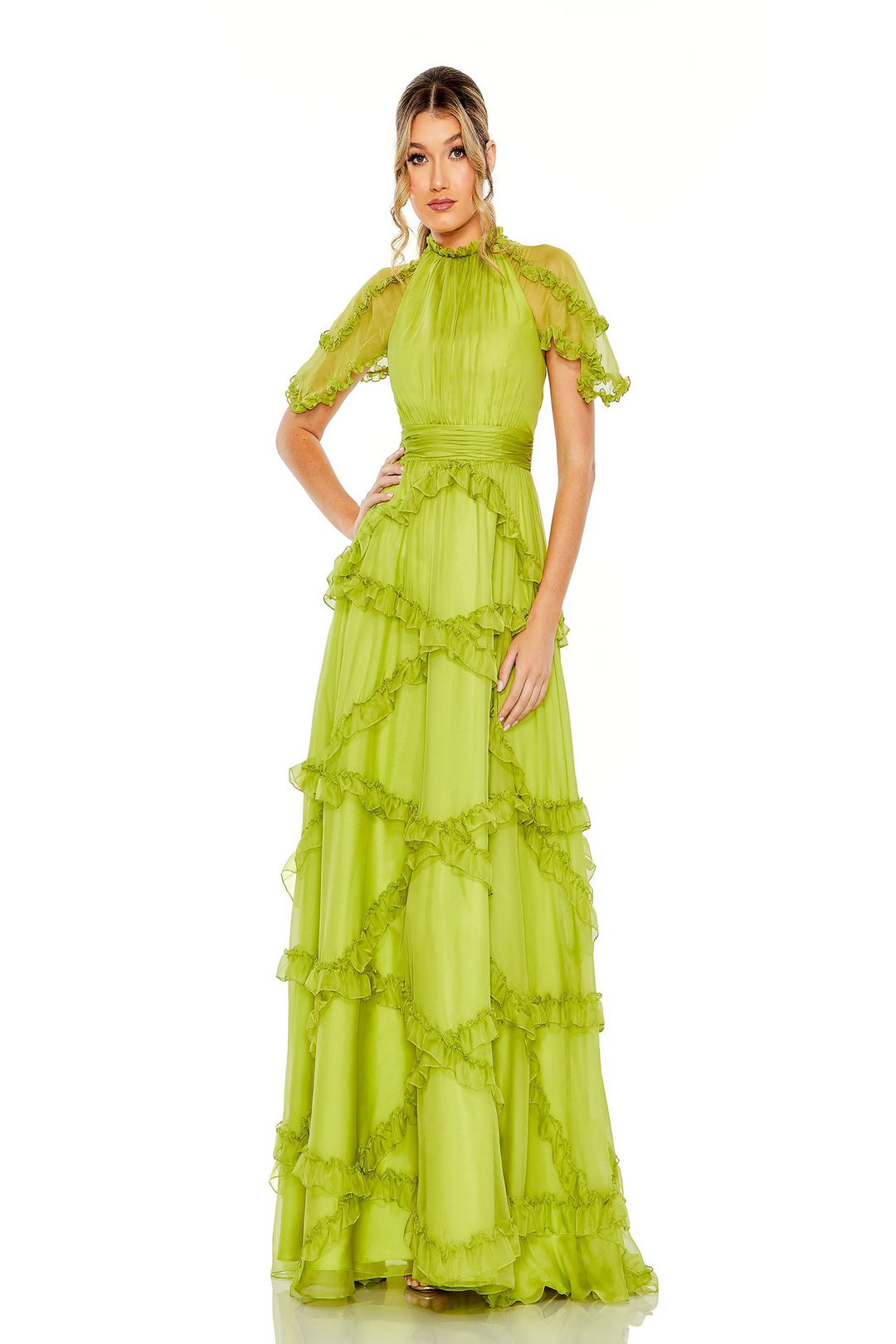 Mac Duggal 68222 Chiffon A-Line Evening Gown Mydressline Mac Duggal 68222 Chiffon A-Line Evening Gown Mydressline