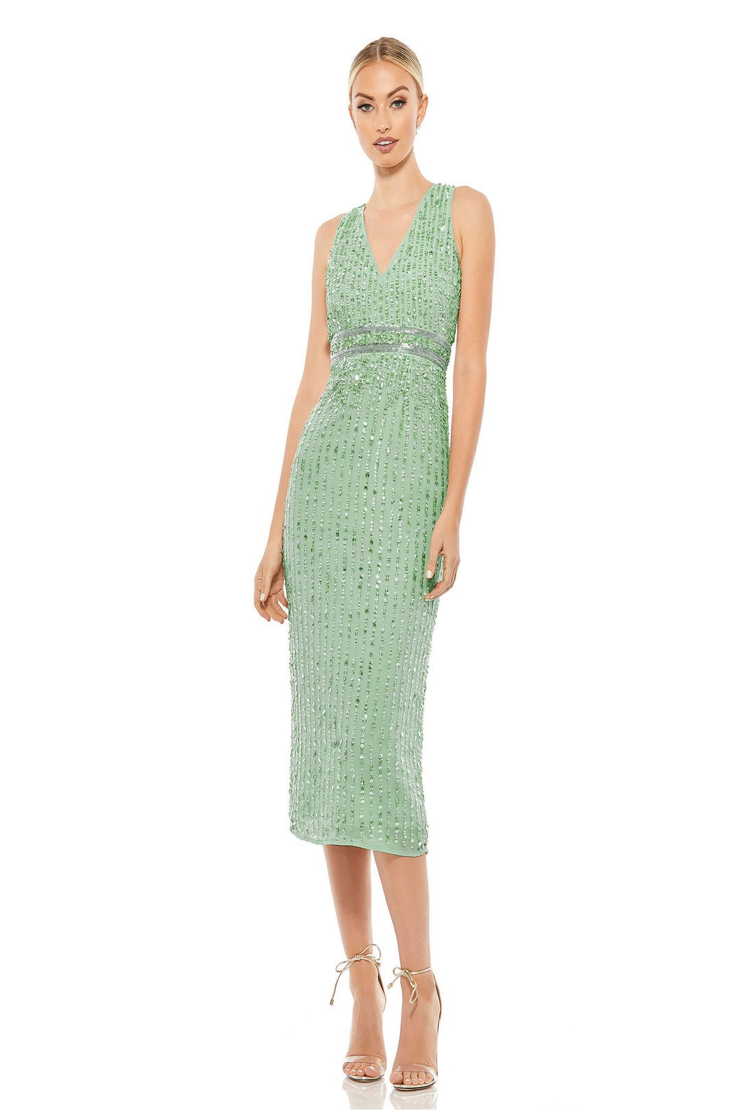 Mac Duggal 70267 Beaded Midi Dress for Elegance Mydressline Mac Duggal 70267 Beaded Midi Dress for Elegance Mydressline