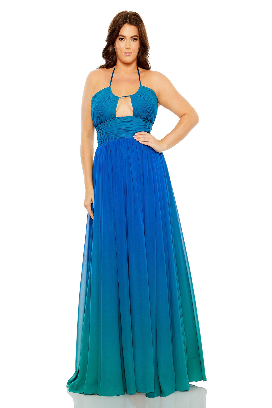 Mac Duggal 77017 Chiffon Plus-Size Evening Gown Mydressline Mac Duggal 77017 Chiffon Plus-Size Evening Gown Mydressline