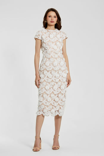 Mac Duggal☆ストライプ柄フローラル ノースリーブミディドレス Women's Mac Duggal Dresses | Nordstrom
