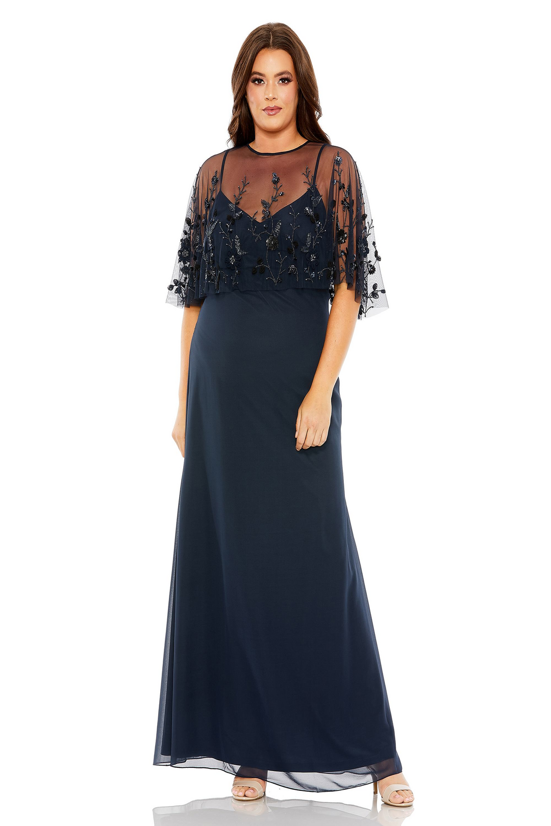 Mac Duggal 9230 Long A-Line Gown with Bolero Jacket Mydressline Mac Duggal 9230 Long A-Line Gown with Bolero Jacket Mydressline