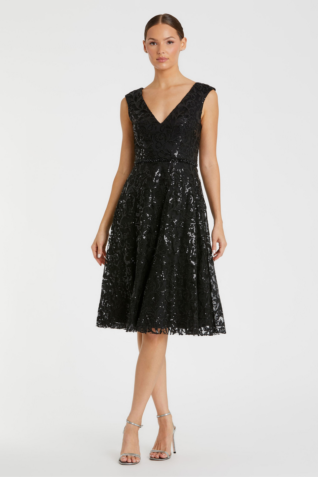 Shimmering A-Line Sequin Dress by Mac Duggal A68012 Mydressline Shimmering A-Line Sequin Dress by Mac Duggal A68012 Mydressline