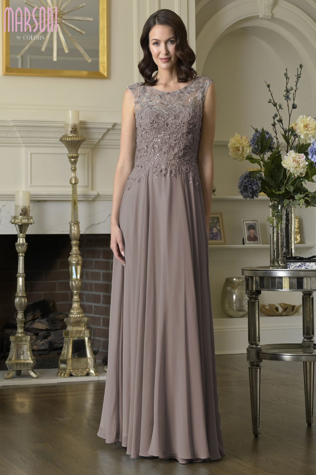 Marsoni M340 – Chiffon A-Line Evening Dress