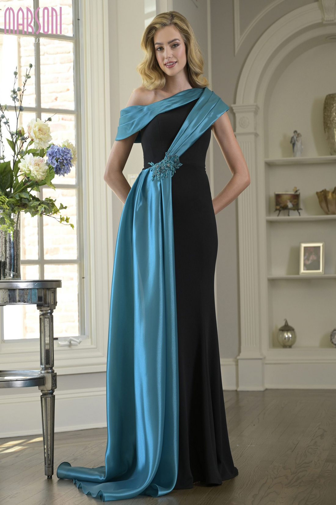 مارسوني M346 – M346 One-Shoulder Gown for Evening Elegance