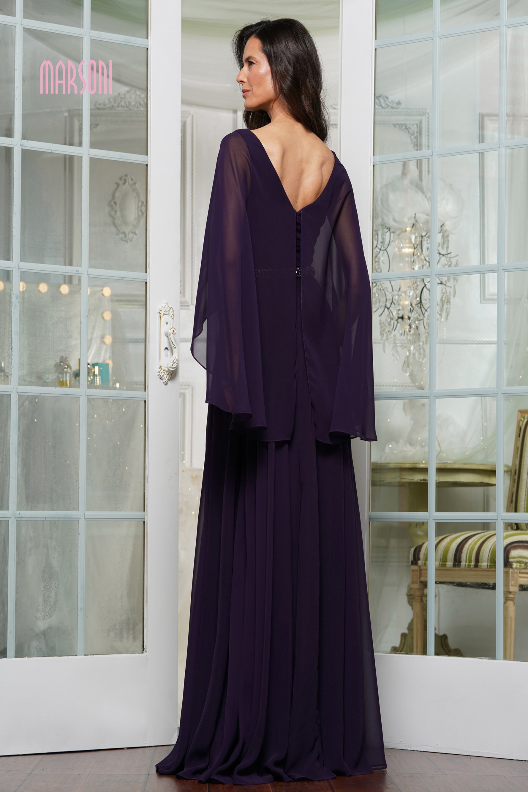 Marsoni MV1350 Chiffon Plus-Size Evening Gown – Mydressline