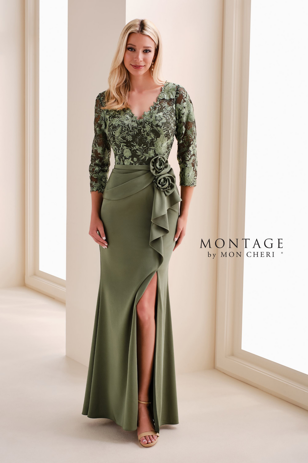 Mon Cheri Montage M4209 Column Dress - Elegant Fit Mydressline Mon Cheri Montage M4209 Column Dress - Elegant Fit Mydressline