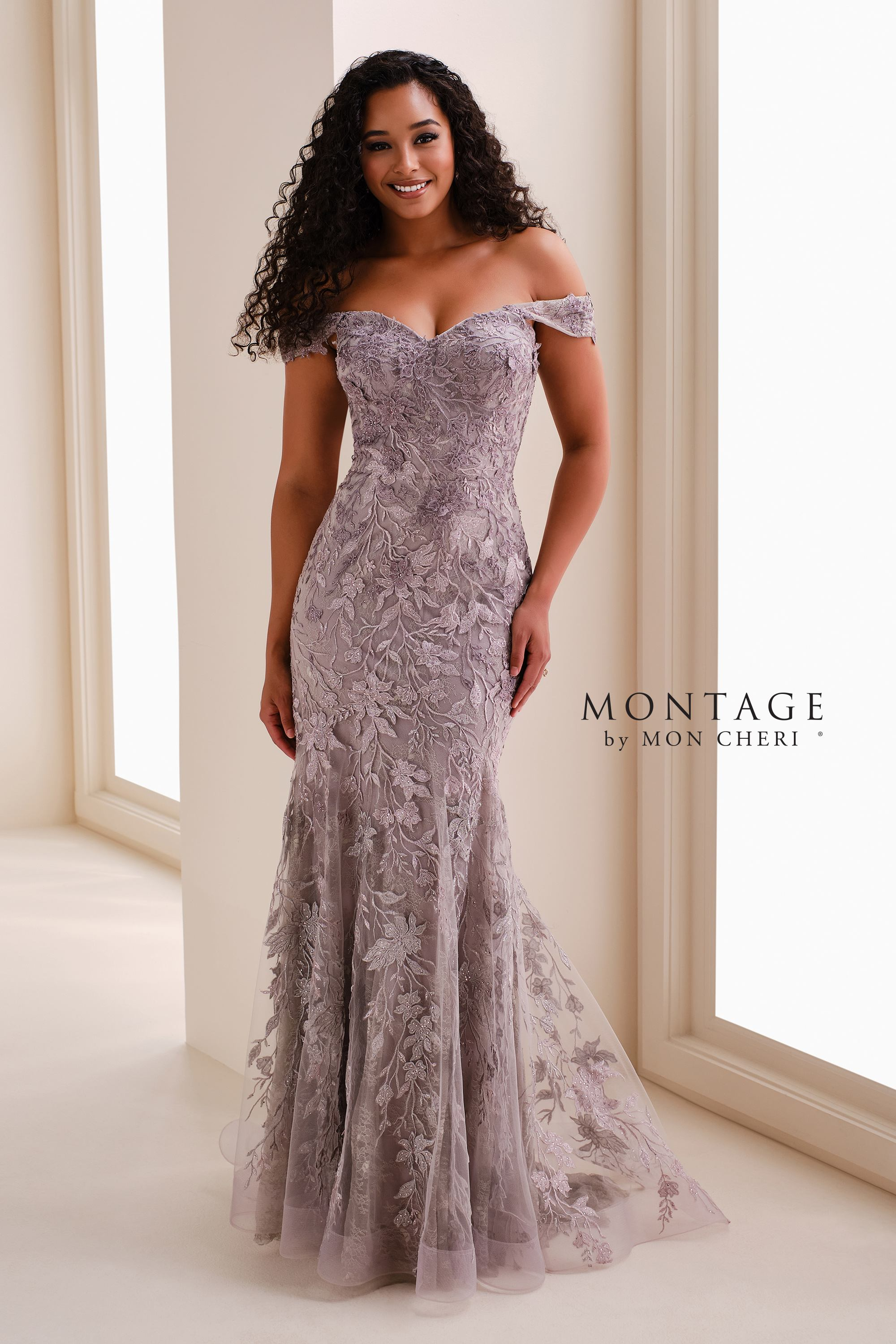 Mon Cheri Montage M4210 Lace Mermaid Evening Dress – Mydressline
