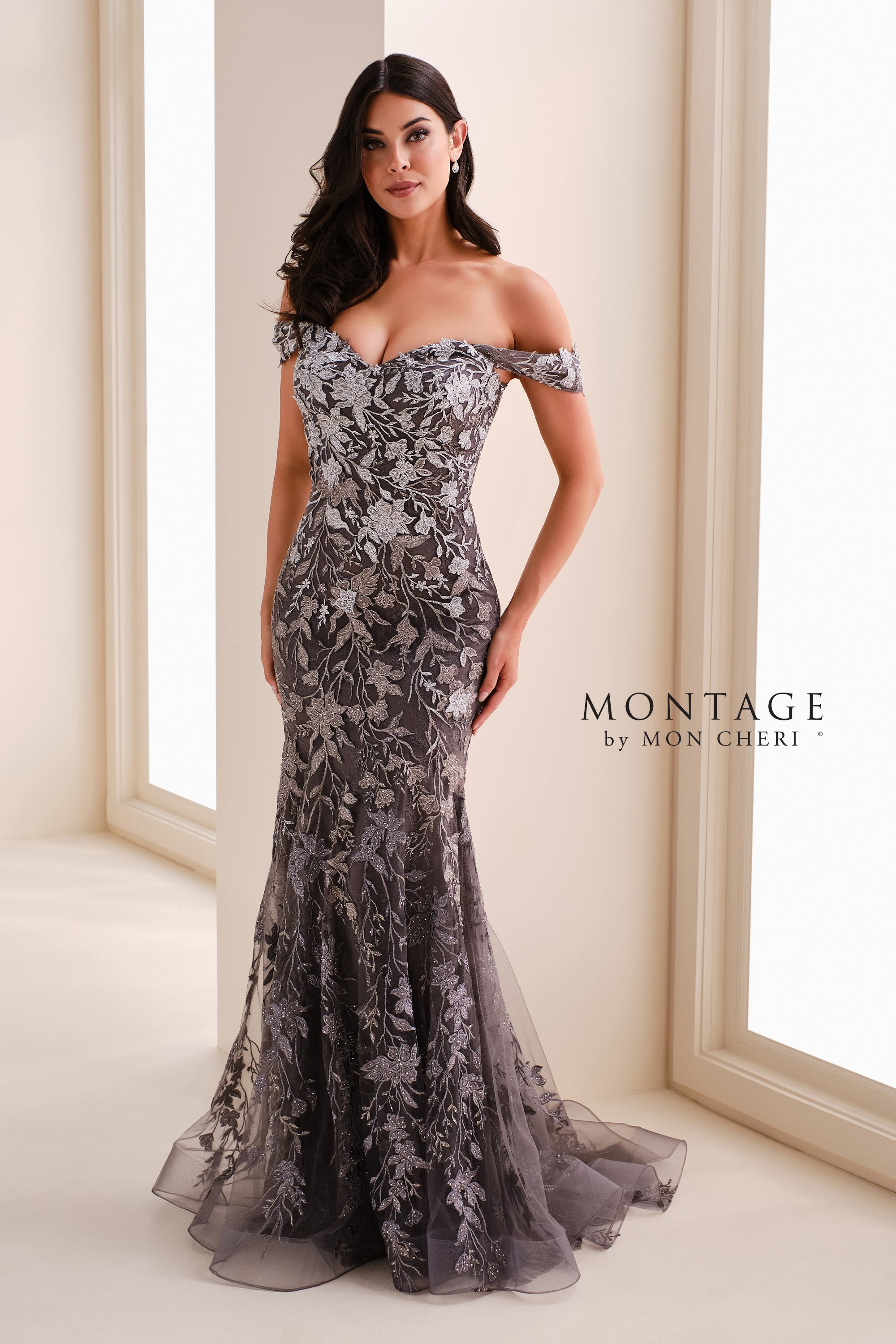 Mon Cheri Montage M4210 Lace Mermaid Evening Dress – Mydressline