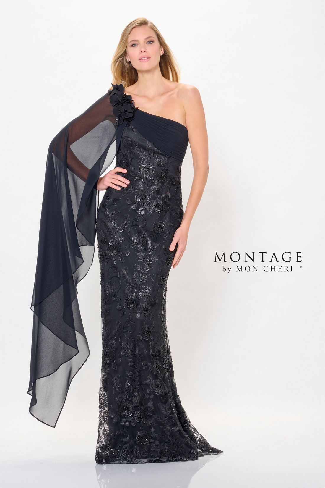 مون شيري مونتاج M920 – M920 One-Shoulder Evening Dress