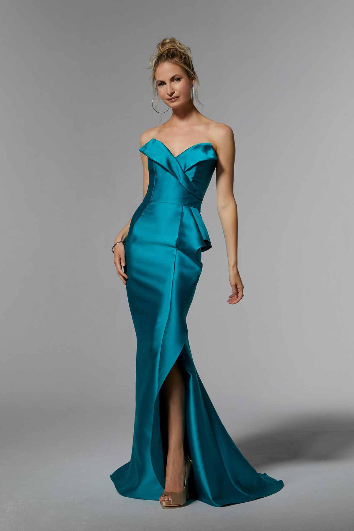 Morilee 72927 Evening Gown Larissa Satin Fit Flare Silhouette – Mydressline