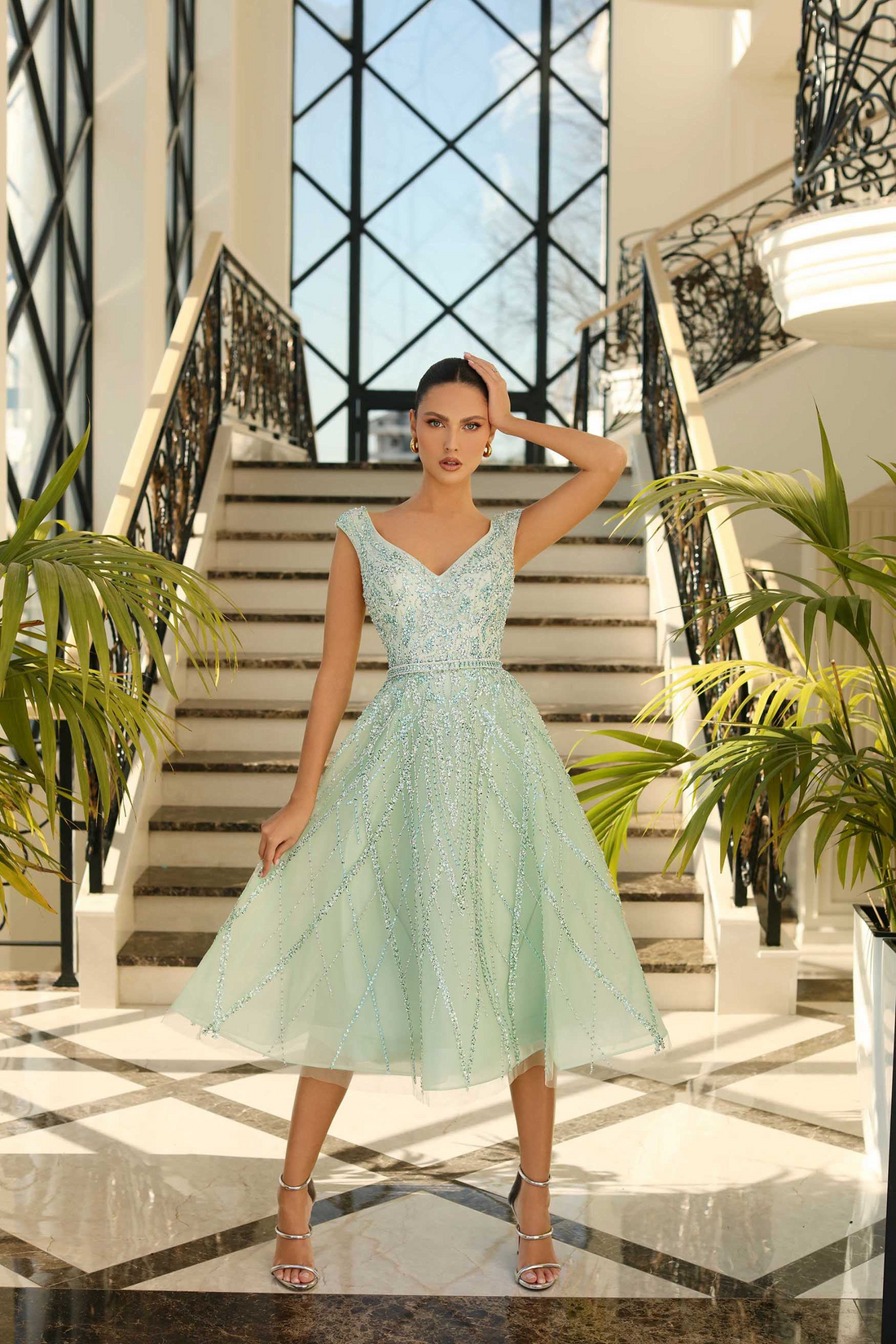 Nicoletta LUX001 – Knee-Length Tulle Cocktail Dress