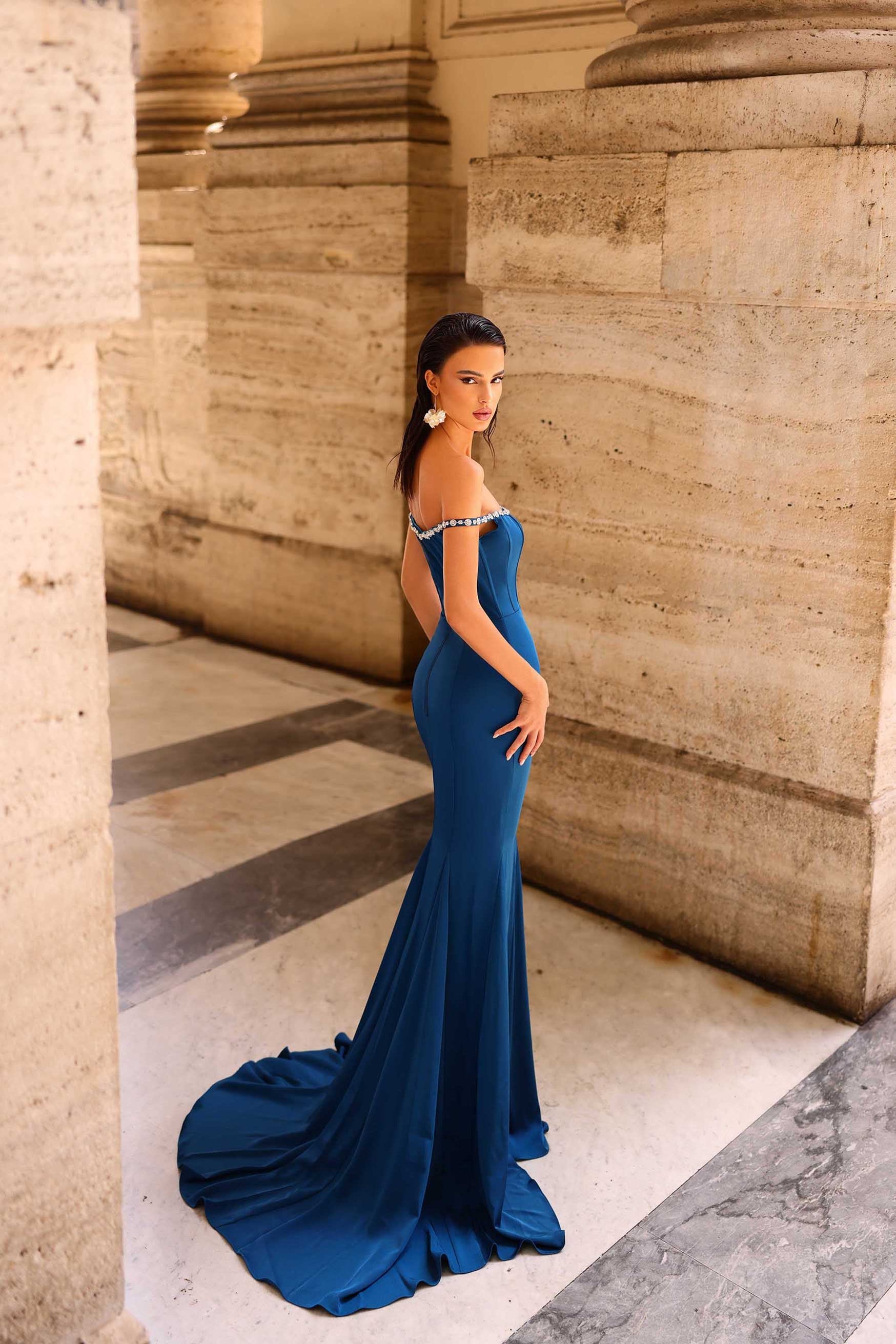 Nicoletta NC1086 Mermaid Gown in Sumptuous Crepe – Mydressline