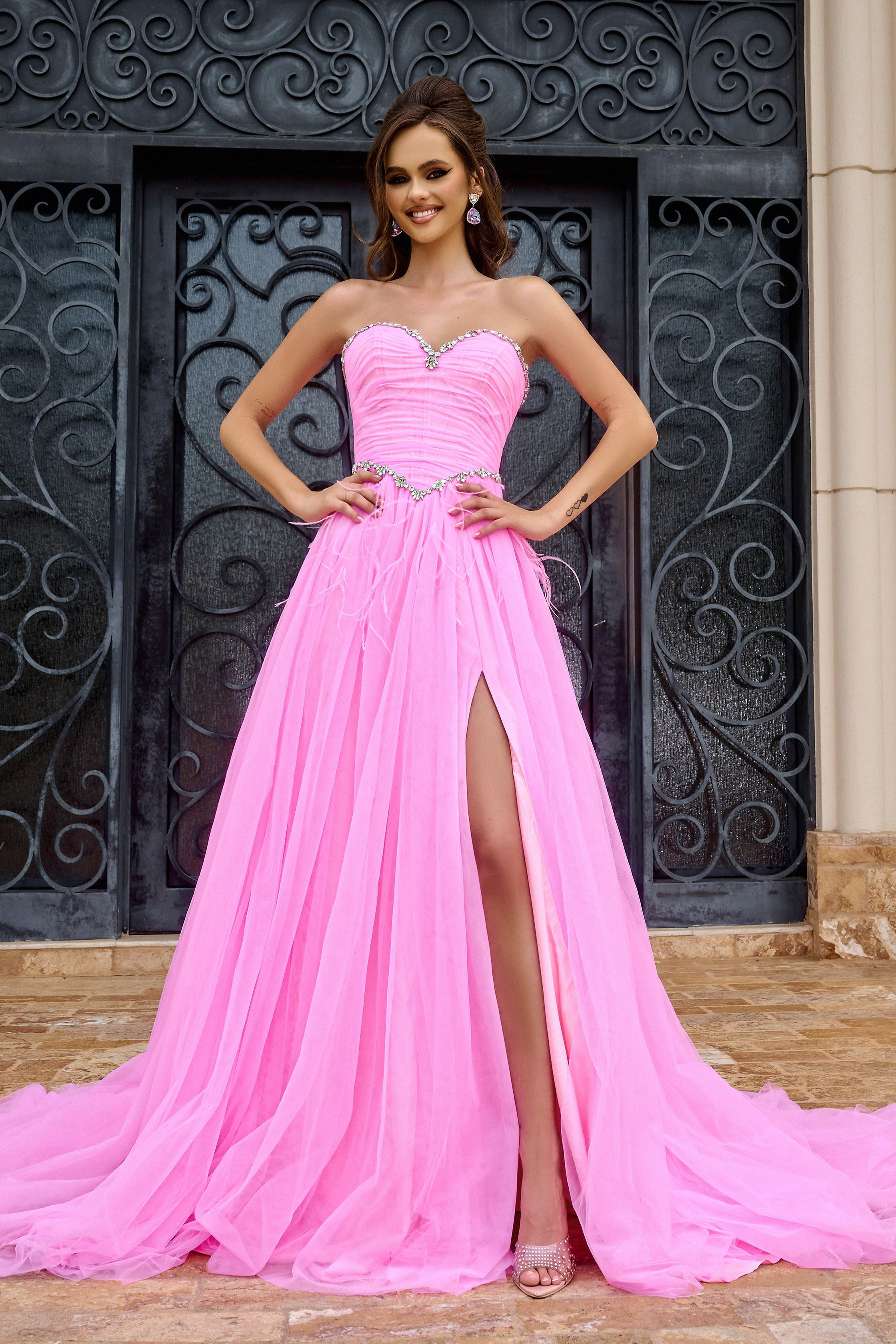 WHさん専用　26ss パープル リネンバスク　size2 Portia & Scarlett PS24632: Ethereal Tulle Evening Gown – Mydressline