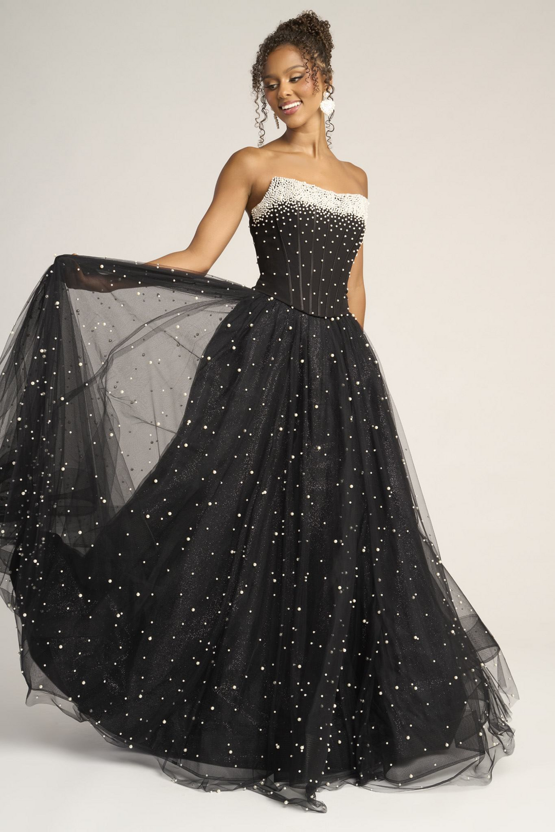 Portia & Scarlett PS26034: Ethereal Tulle Gown Mydressline Portia & Scarlett PS26034: Ethereal Tulle Gown Mydressline