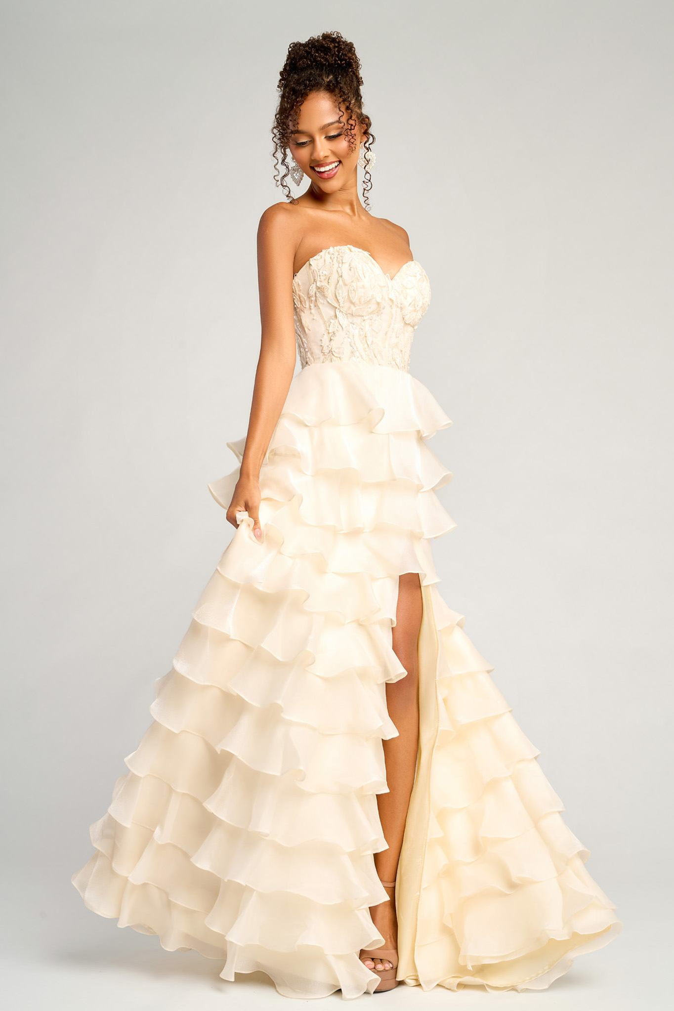 スーツ・フォーマル・ドレス Ameri SPANGLE LAYERED DRESS Tiered Style Dresses and Gowns – Mydressline