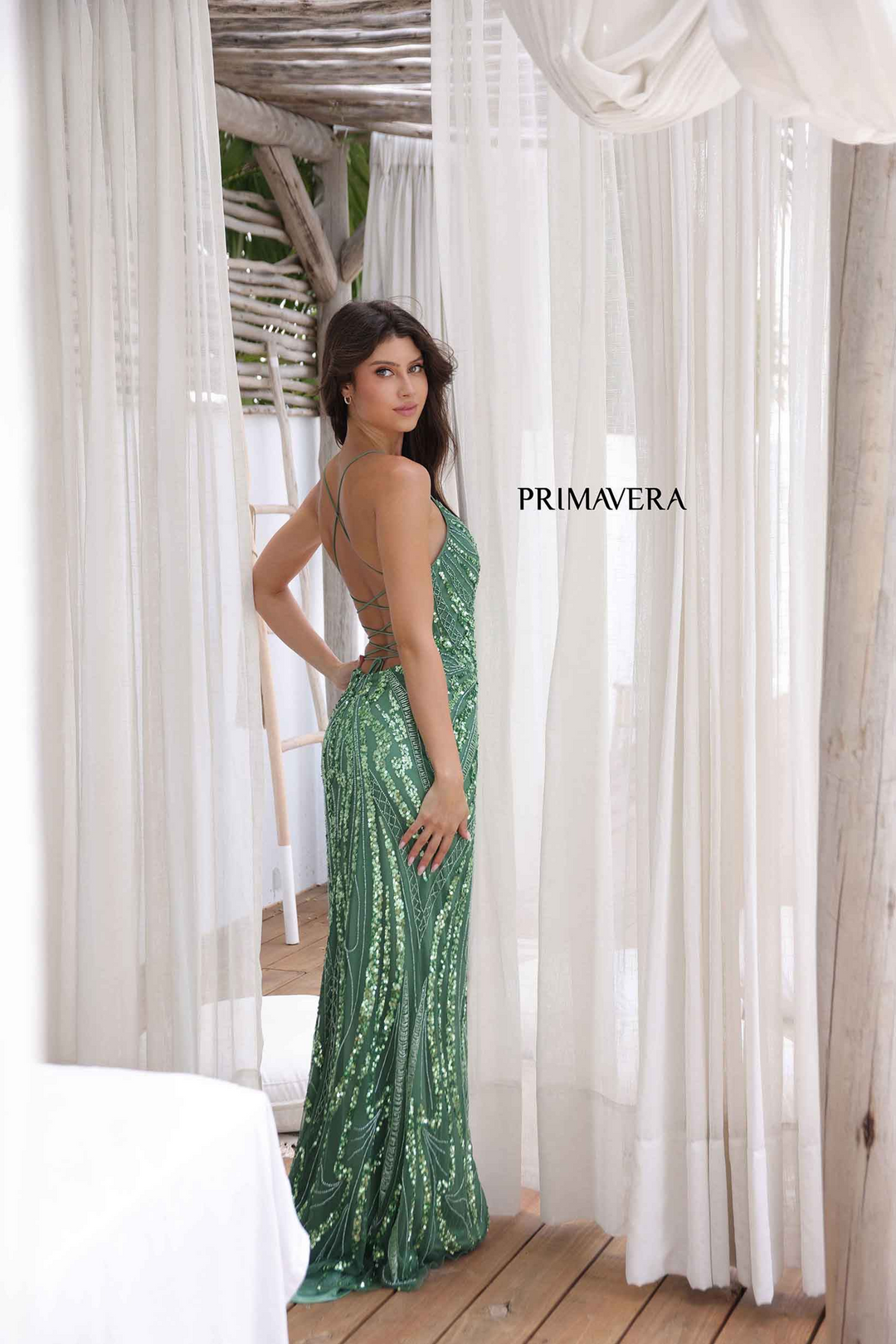 Primavera 3958 Beaded Evening Dress for Elegance and Grace Mydressline Primavera 3958 Beaded Evening Dress for Elegance and Grace Mydressline