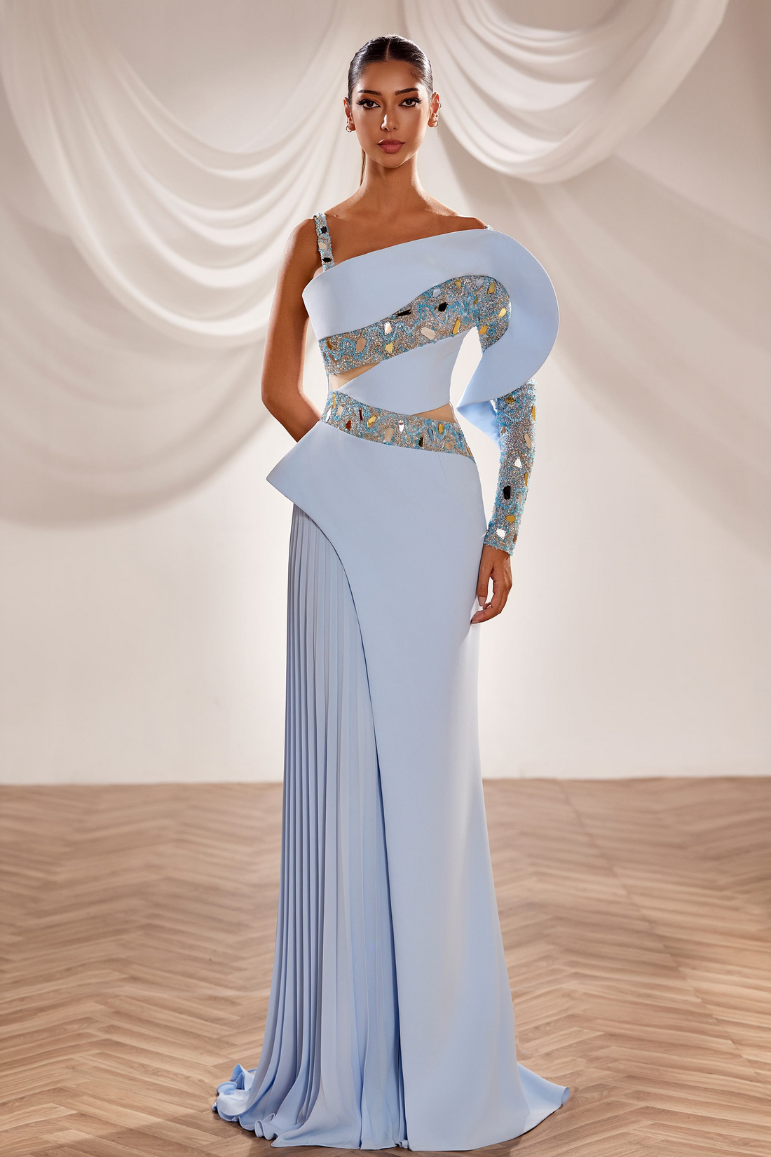 ريفيري كوتور SS228 – SS228: Exquisite One-Shoulder Dress