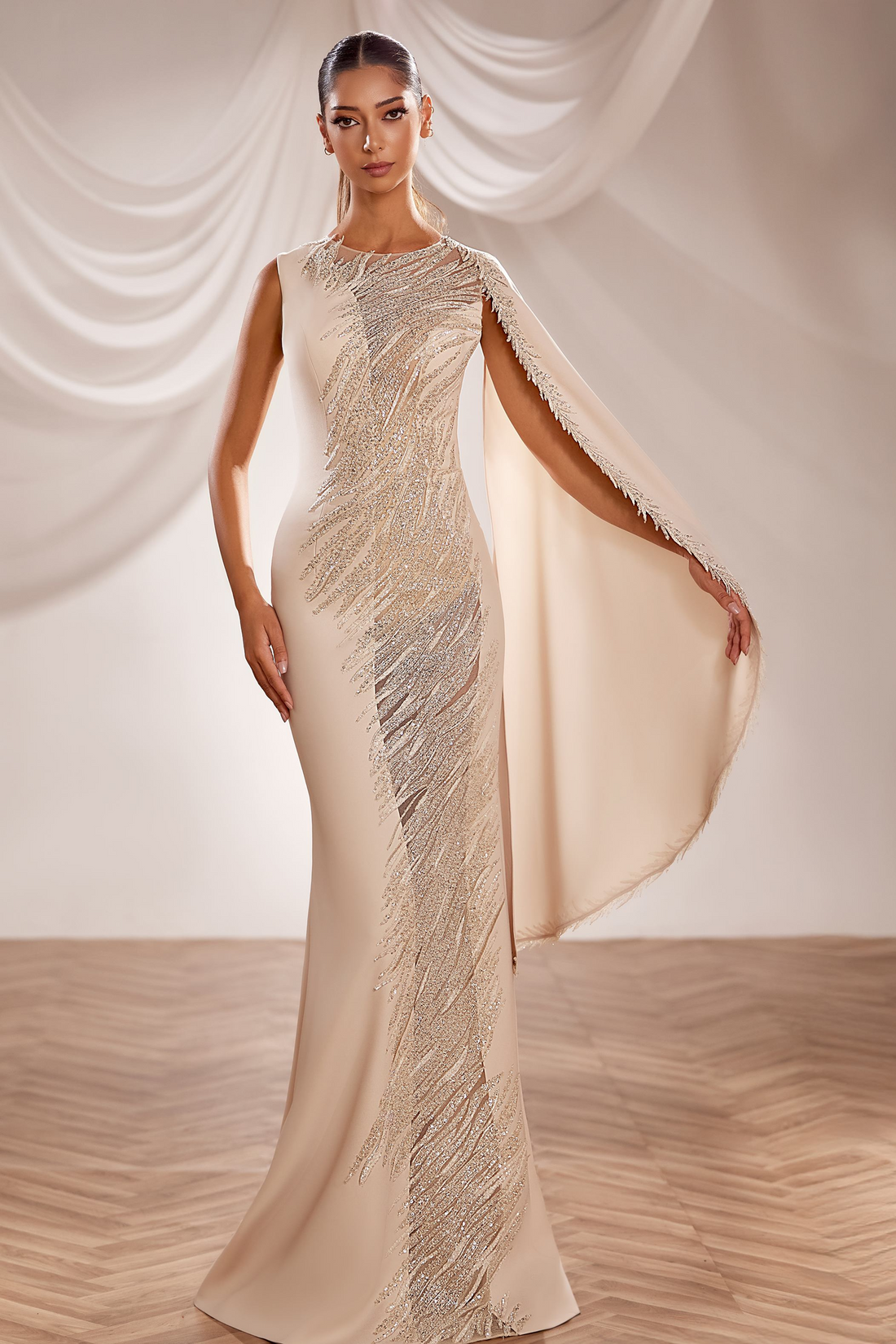 ريفيري كوتور SS236 – SS236: Luxurious One-Shoulder Dress